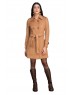 Women Double Breasted Coat Beige